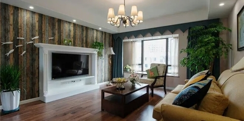 濟南海爾夢世界華園134㎡美式風格家庭裝修設(shè)計_設(shè)計作品_焦點家居_設(shè)計效果圖_家庭裝修設(shè)計