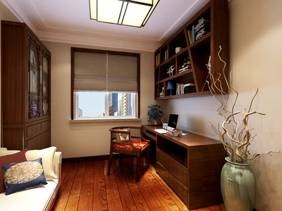 濟南福景佳苑新中式風格家庭裝修設計案例