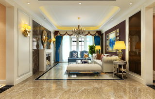 歐美風情四居室185平米40萬 燕熙臺裝修案例 濟南房天下家居裝修網