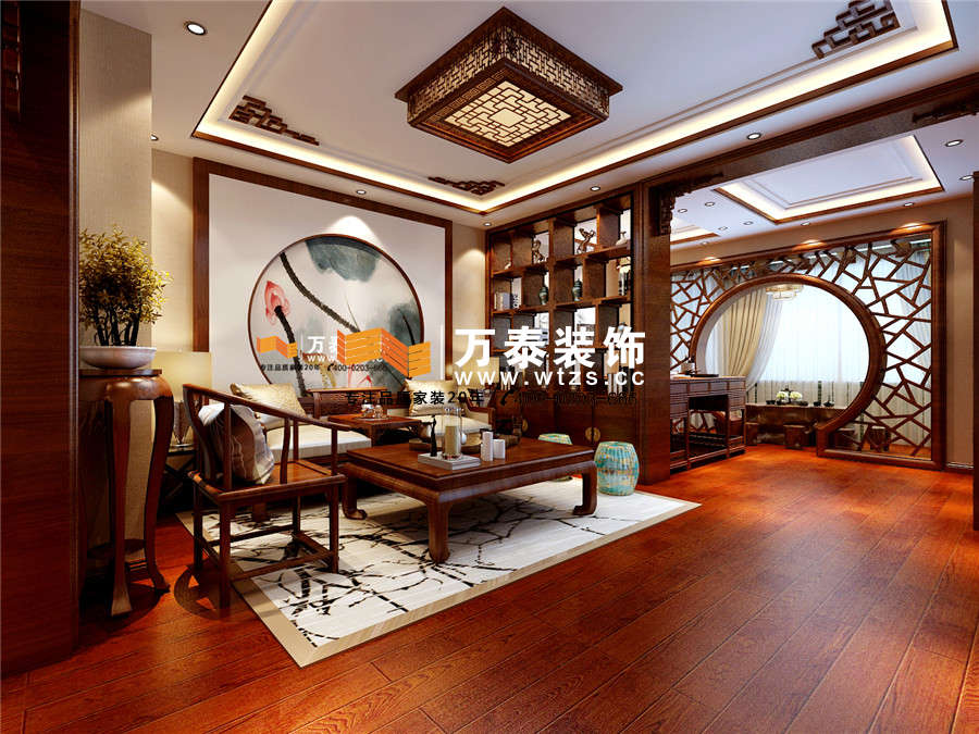 濟南雅居園中式風(fēng)格155平家庭裝修設(shè)計案例