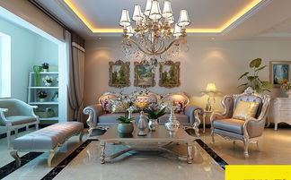 簡歐風格三居室132平米12.5萬 綠地隆悅公館裝修案例 濟南房天下家居裝修網