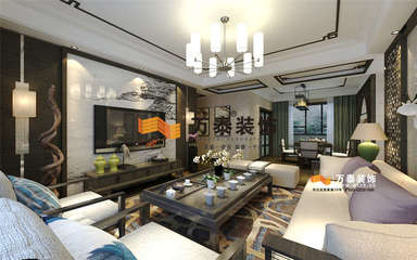 濟南東城逸家140平新中式風格家庭裝修設計案例