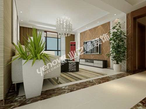 現代簡約三居室120平米14萬 保利花園裝修案例 濟南房天下家居裝修網