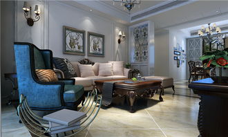 濟南綠城百合花園美式風格三居室裝修效果圖 139平米22萬裝修設計案例 濟南房天下家居裝修網