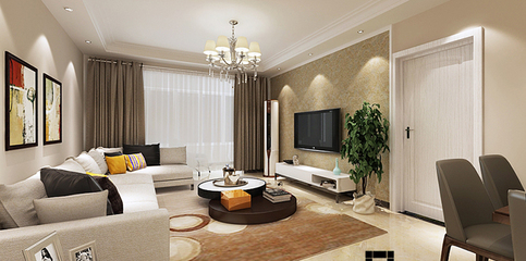 【濟南生活家家居裝飾】幸福花園3室1廳2衛125㎡現代簡約_設計作品_焦點家居_設計效果圖_家庭裝修設計