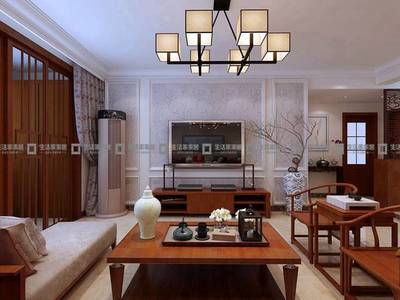 濟南東城逸家120平新中式風格家庭裝修設計案例