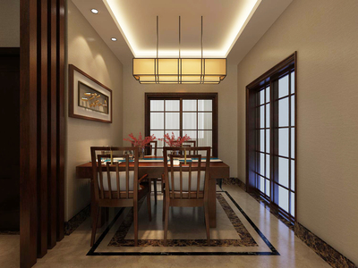 濟南中建長清湖130㎡新中式風格家庭裝修設(shè)計案例